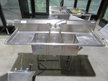 60-INCH 3-COMPARTMENT SINK WITH DRANI BOARDS