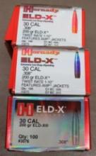30 Cal Hornady 200 GR ELD-X Bullets for Reloading