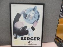 Framed Berger 45 Marseillas Poster