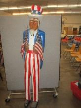 Wood Carved Uncle Sam Statue