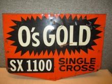 Tin O's Gold Single Cross Sign